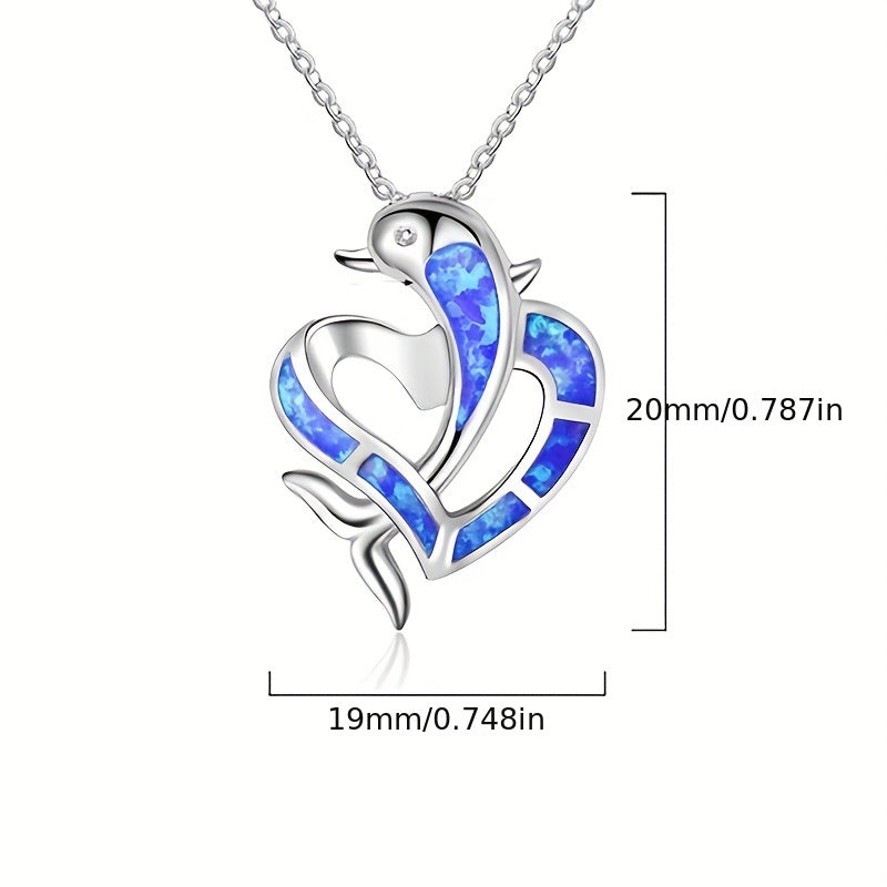 Girl's Love Dolphin Necklace Pendant Fairy Necklace Pendant Jewelry