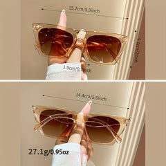 Square Cat Eye Sunglasses UV400 Sun Shades for Beach Travel