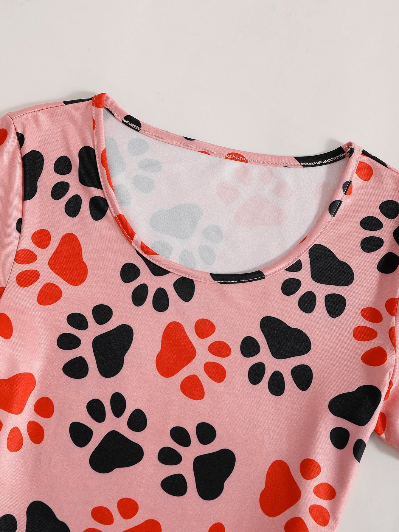 Dog Paw Print Two Piece Set - Women's Sleepwear & Loungewear