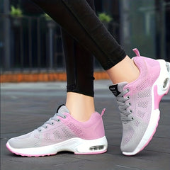 Women's Mesh Sneakers Lace Up Running Shoes Air Cushion Sport Shoes