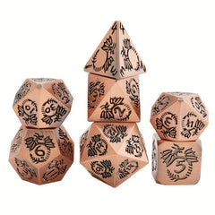 7pcs Metal Solid Polyhedral Dices For Role Playing Board Games