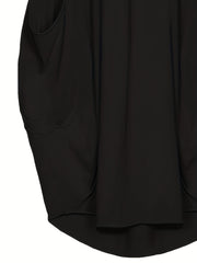 Women's Plus Daisy Slogan Print Long Sleeve Baggy Dress