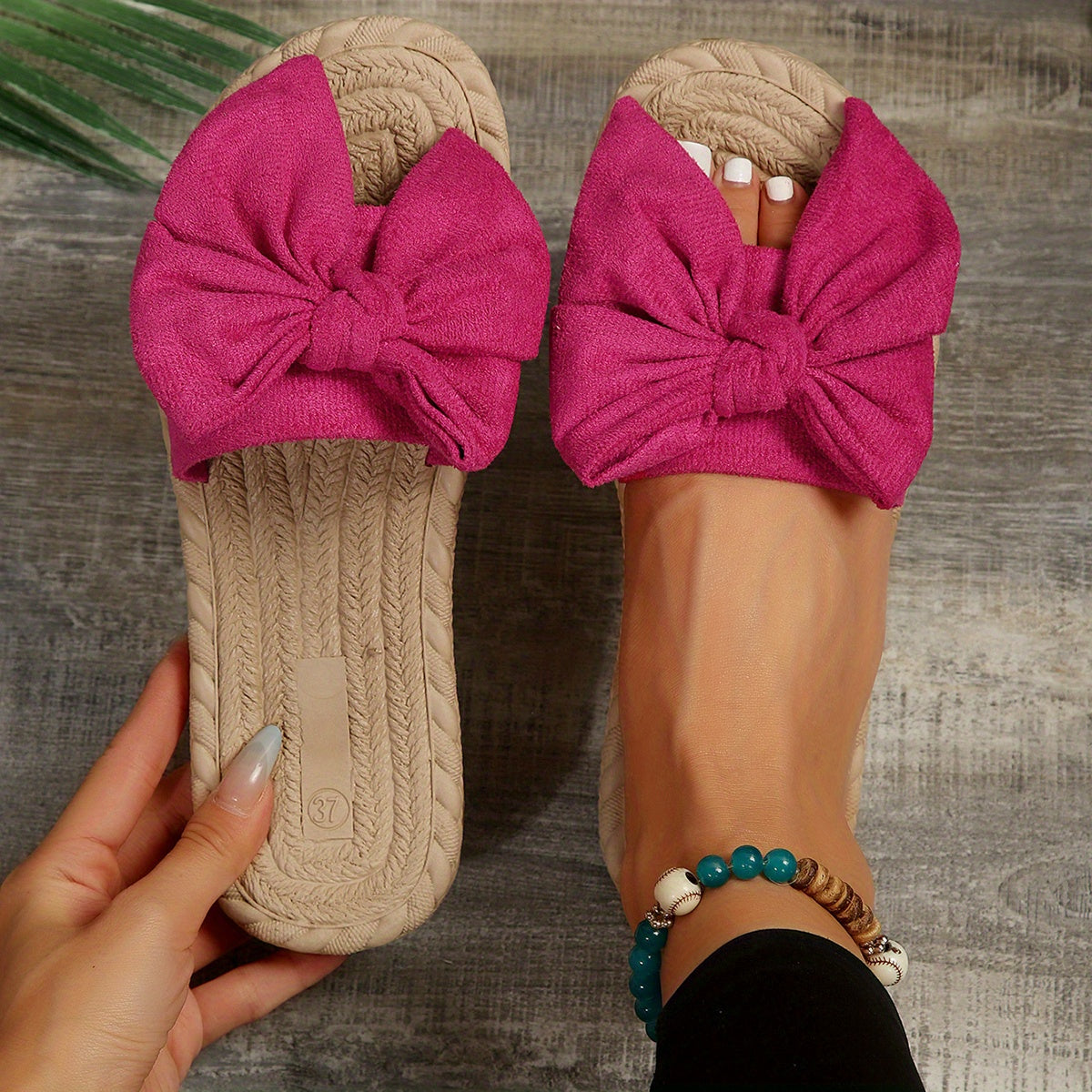 Chic Bowknot Slippers Women's Casual Outdoor Sandals