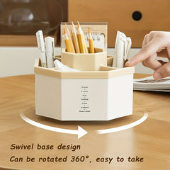 360 Rotating Pen Holder Large Capacity Pencil Storage Box