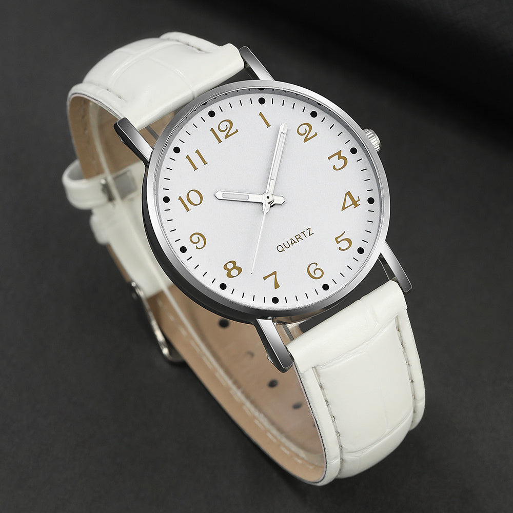 2pcs CAYON Unisex Quartz Watches Faux Leather Straps Stylish Alloy Case