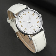 2pcs CAYON Unisex Quartz Watches Faux Leather Straps Stylish Alloy Case