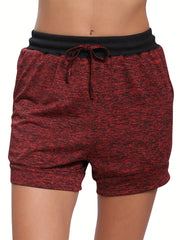 Dual Pockets Drawstring Shorts for Women