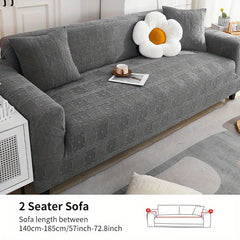 Dark Grey Elastic Sofa Slipcover Non-slip Furniture Protector
