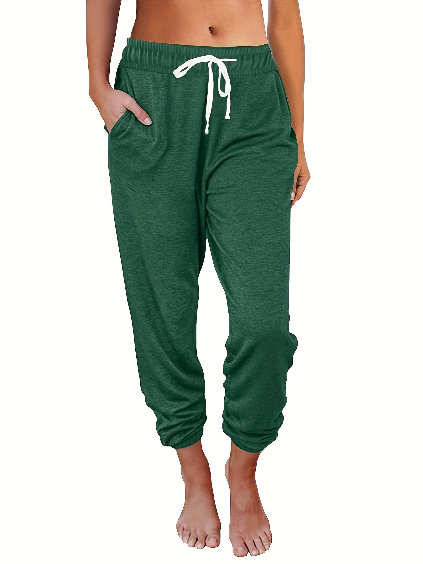 Casual Drawstring Waist Jogger Pants for Women