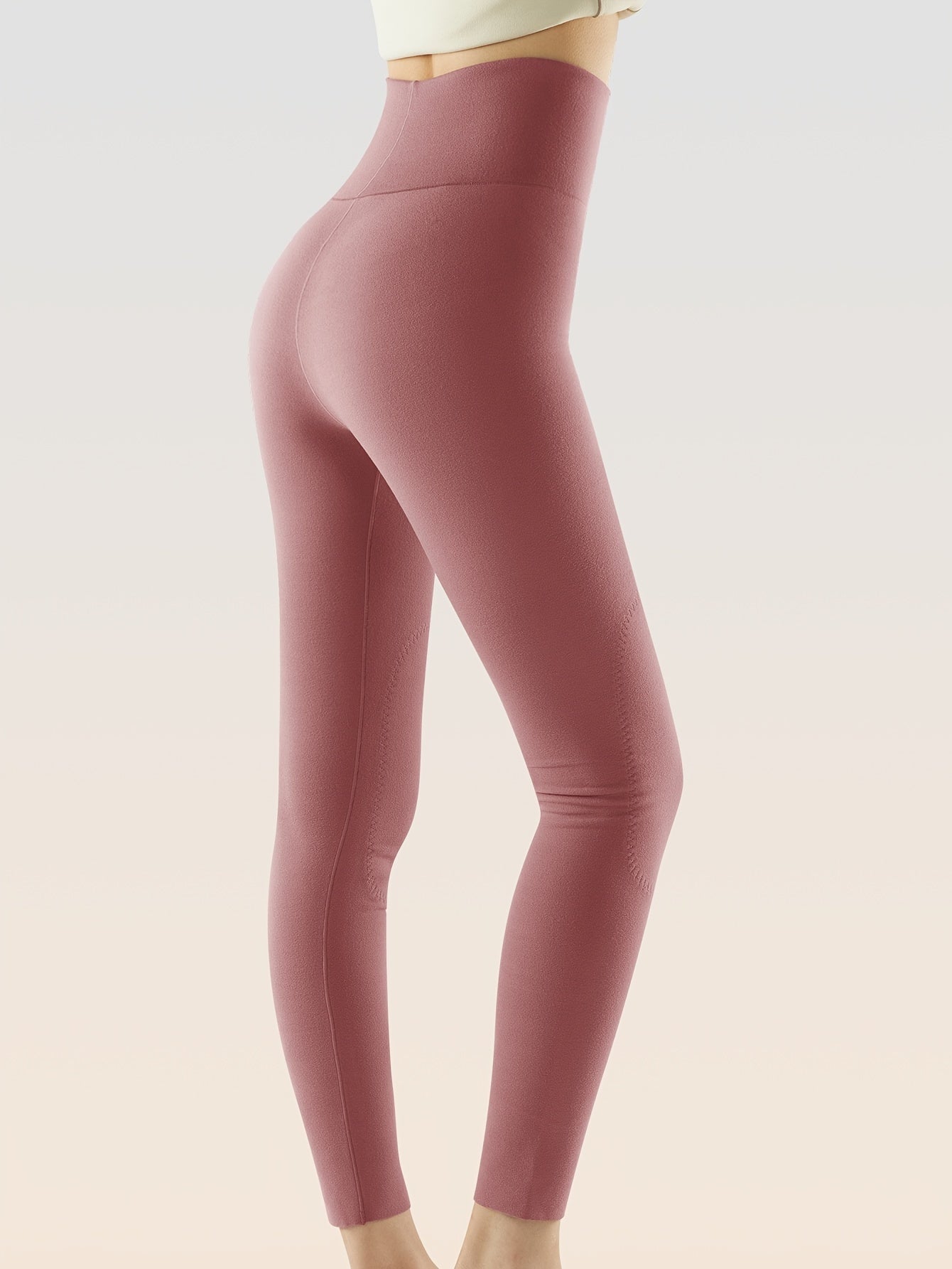 Colorblock Thermal Pants Soft & Comfy Slim Elastic Tights