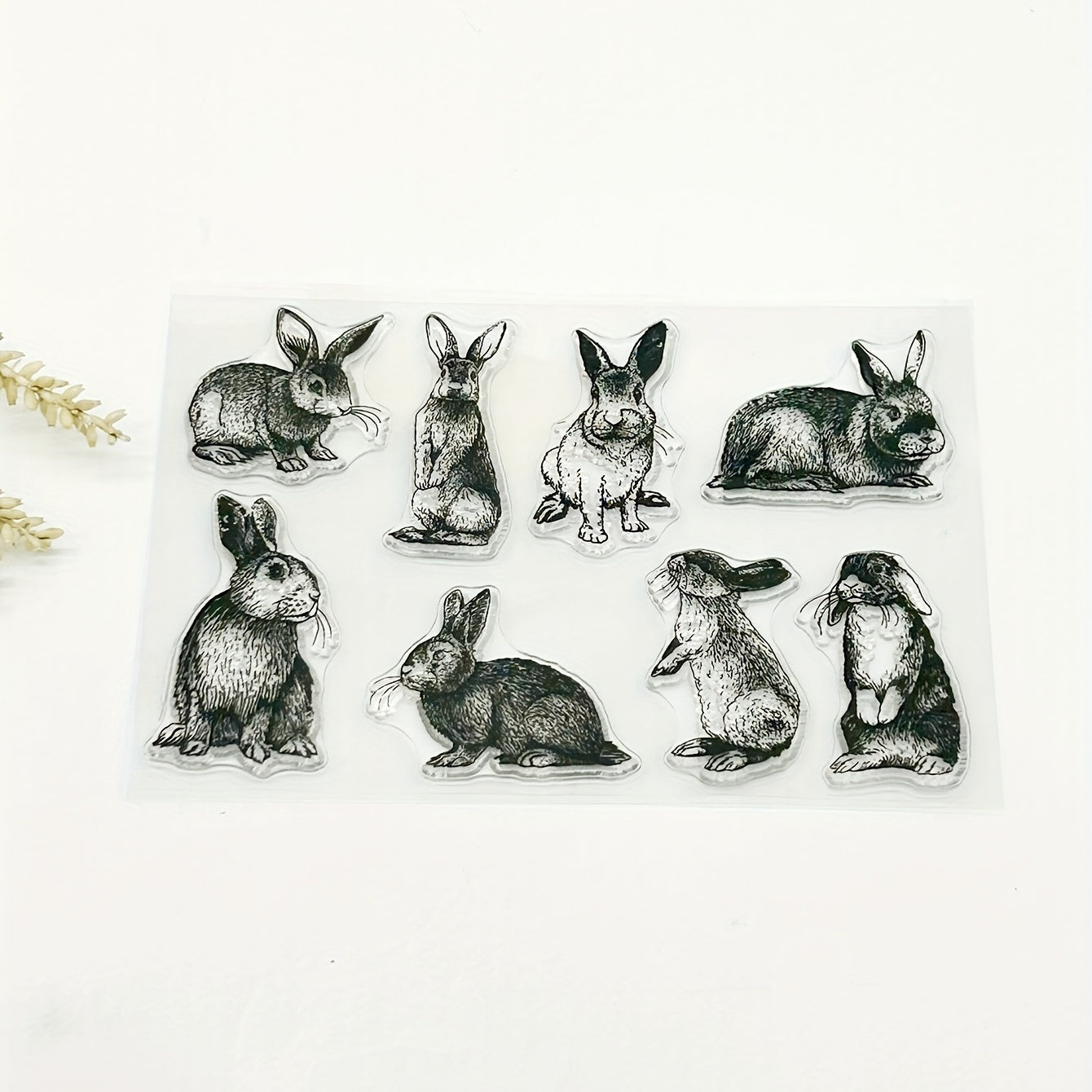1pc Rabbit Stamp Painting Tools DIY Scrapbook Decoration Silicone Clear Stamp