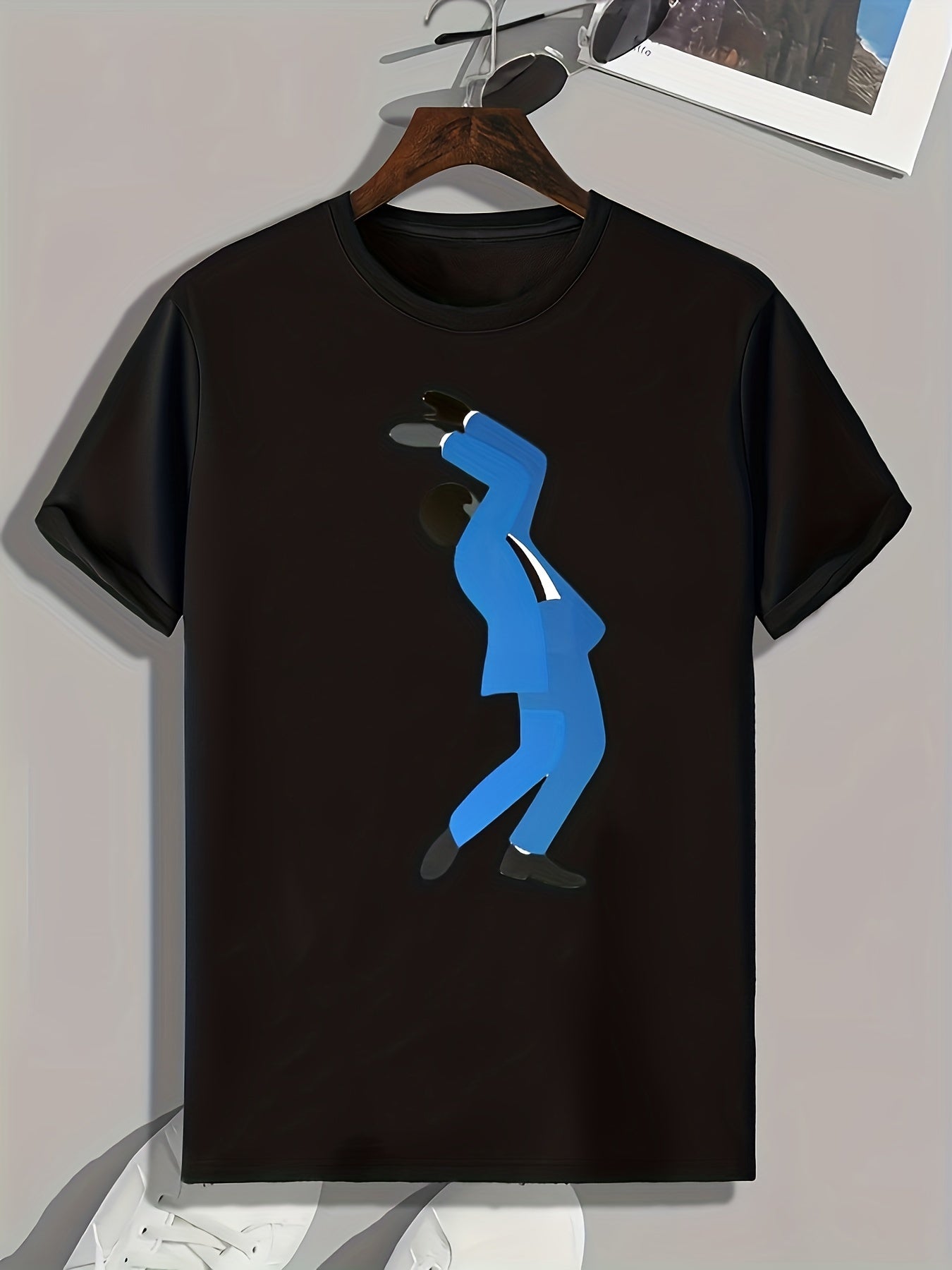 Male Dancer Pattern Print Men's Comfy Sports T-shirt