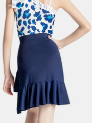Girls Ruffle Trim Dance Skirt & Comfy Latin Dance Performance Gift