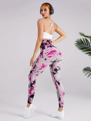 Tie Dye Yoga Pants High Waist Slim Fit Leggings