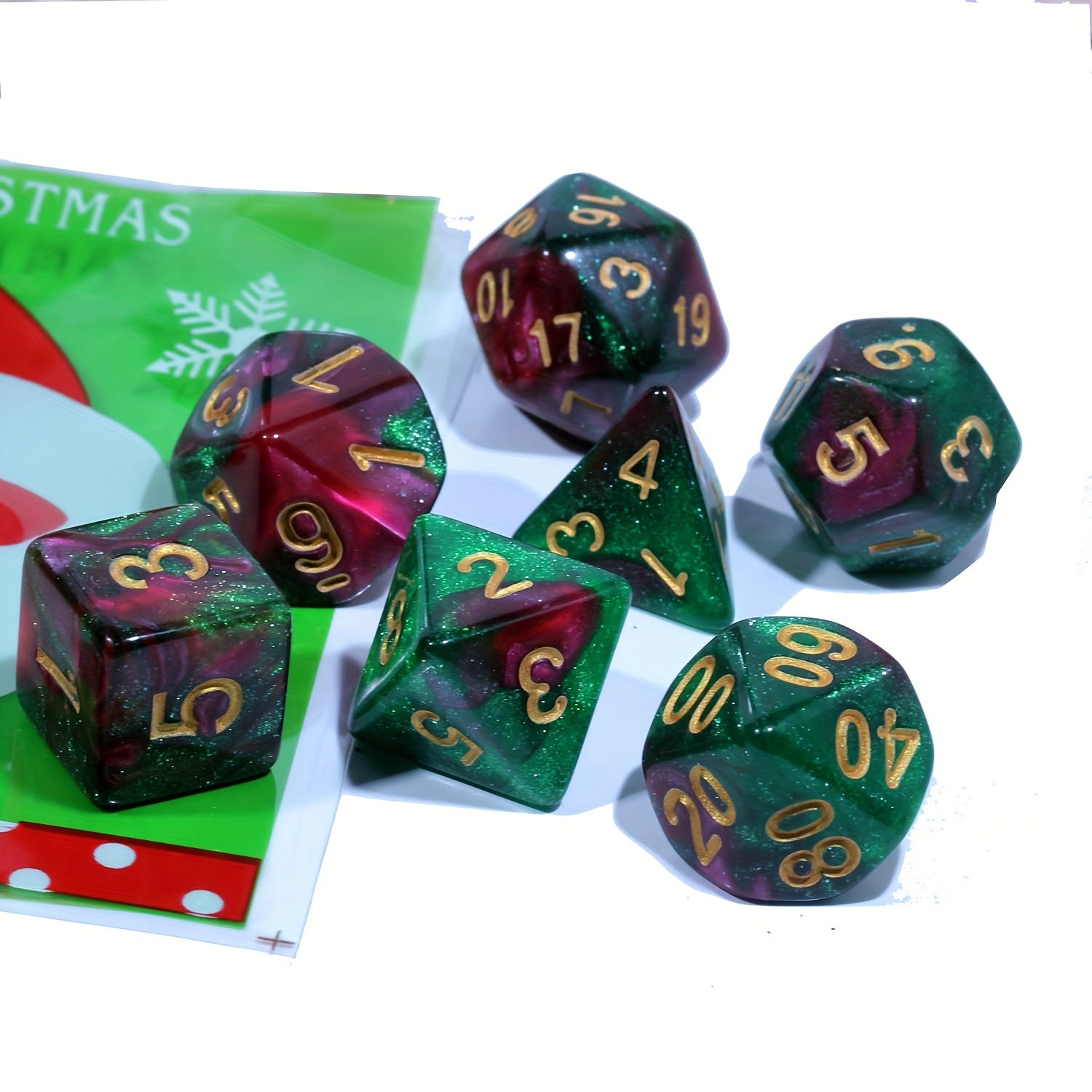 7pcs Polyhedral Dice For Role Playing Games With Gift Bag