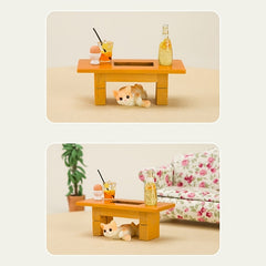 Mini Dollhouse Coffee Table Scene Decor