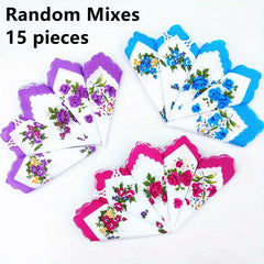 Assorted Variety Mix Cotton Lady Handkerchief Pack of 6