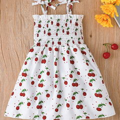 Girls Floral Print Strappy Sundress for Summer