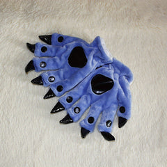 Thick Plush Animal Paw Gloves Winter Warmth Dinosaur & Cat Paw Soft Fleece Lined