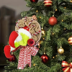 Christmas Plush Wreath Stuffed Legs Toy Doll Indoor Front D