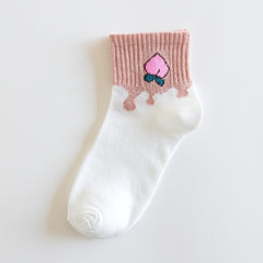 5 pairs Women's Casual Socks Funny Crew Socks