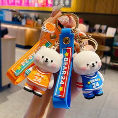 Doll Jersey Bear No 24 Keychain For Girls