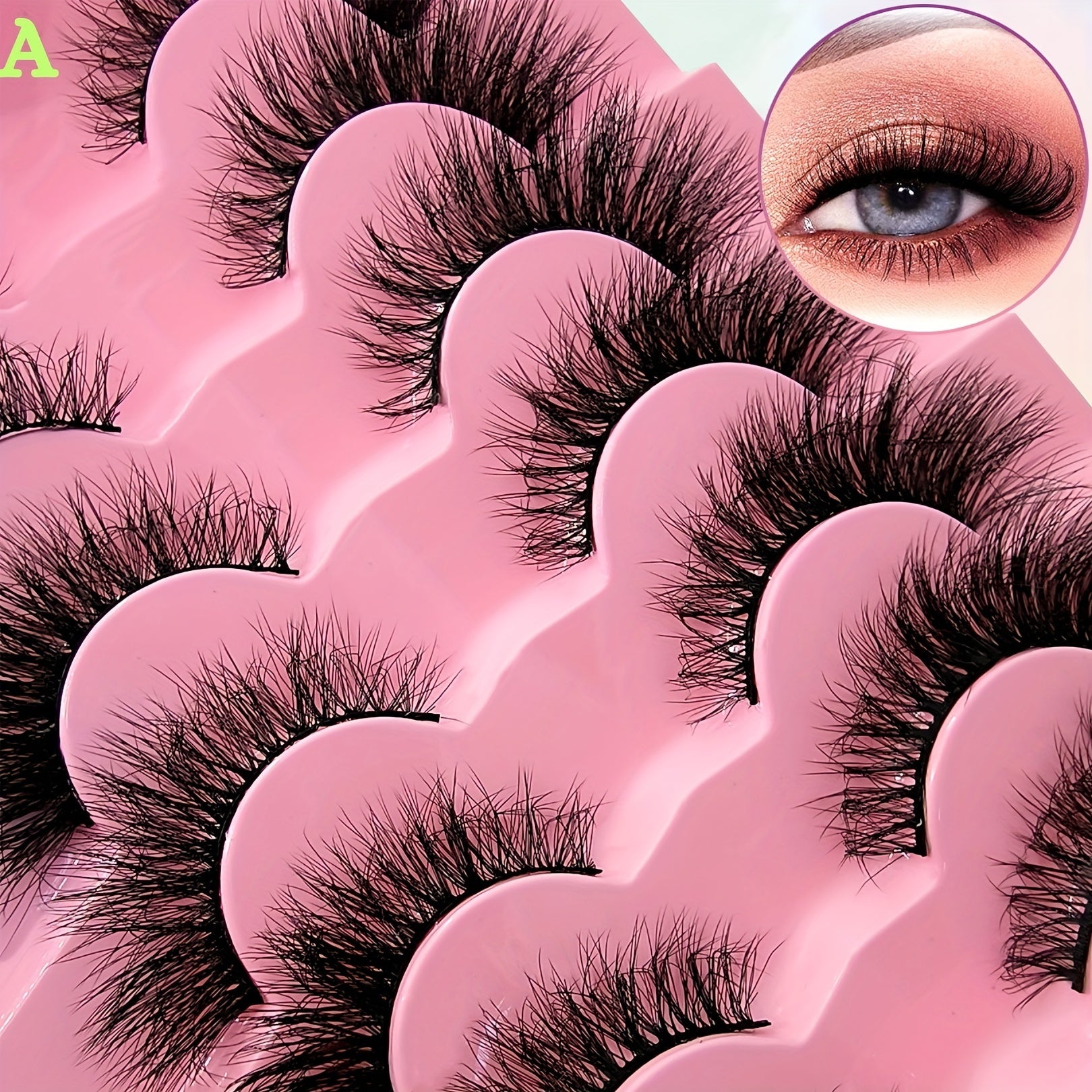7 Pairs Fluffy Fox Eye False Eyelashes for Dramatic Look