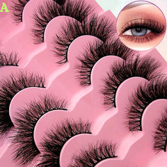 7 Pairs Fluffy Fox Eye False Eyelashes for Dramatic Look