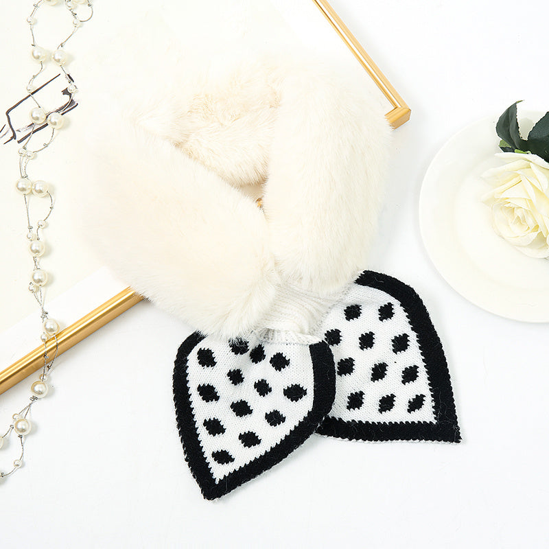 Winter Fuzzy Scarf Soft Plush Neckwear Fur Baby Collar