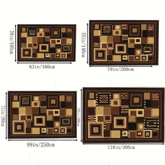 Nordic Chocolate Large Carpet Area Rug Machine Washable Non Slip Backing