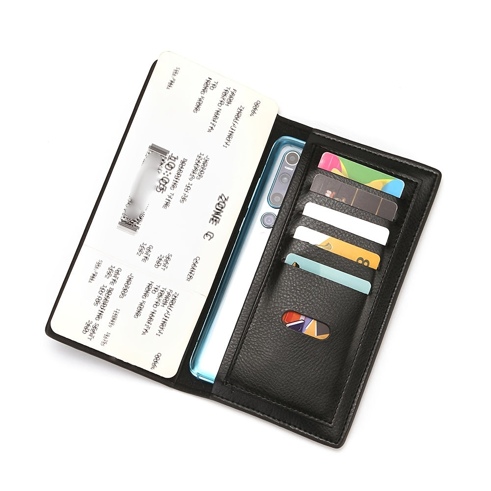 Men's PU Leather Business Card Holder Vertical Function