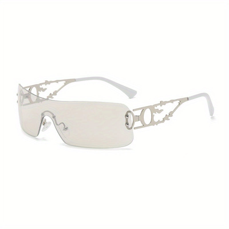 Y2K Rimless Wrap Around Sunglasses UV400