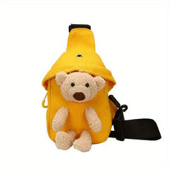 Kids Cartoon Bear Chest Bag Mini Canvas Coin Purse