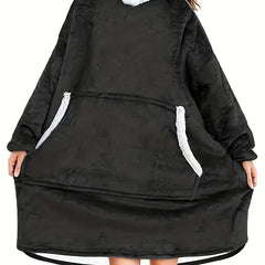 Oversized Hoodie Wearable Blanket Soft Warm Comfortable with Big Pocket