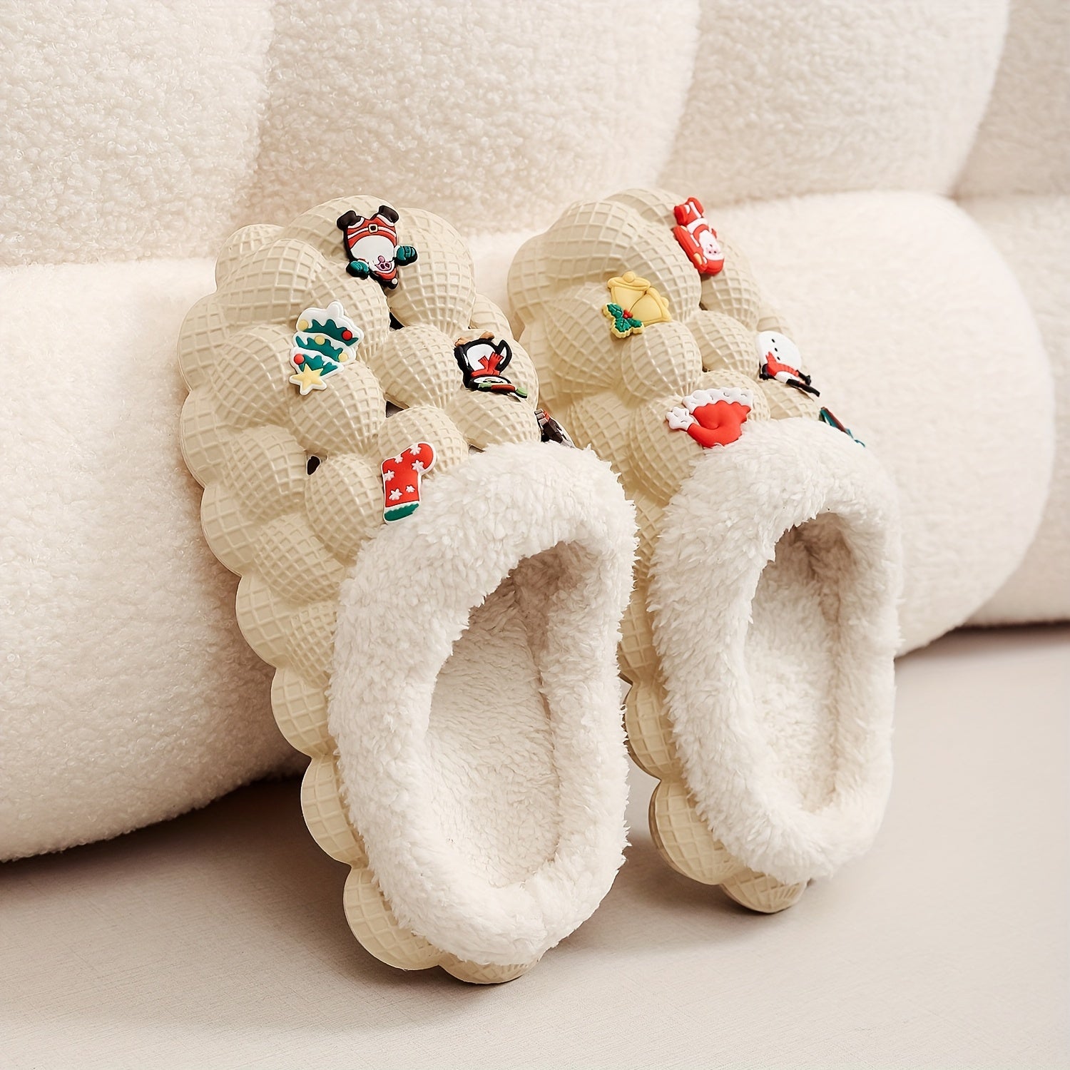 Boys Cartoon Fleece House Shoes - Cozy Non Slip Indoor Shoes