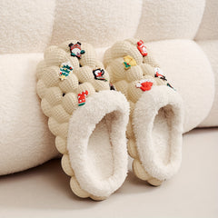 Boys Cartoon Fleece House Shoes - Cozy Non Slip Indoor Shoes