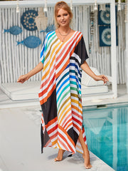 Boho Cover Up Women's Plus Allover Print Batwing Sleeve