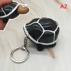 Tortoise Keychain Head Popping Squishy Squeeze Toy