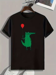 Dinosaur Print Men's Graphic T shirt Casual Comfy Tees For Summer