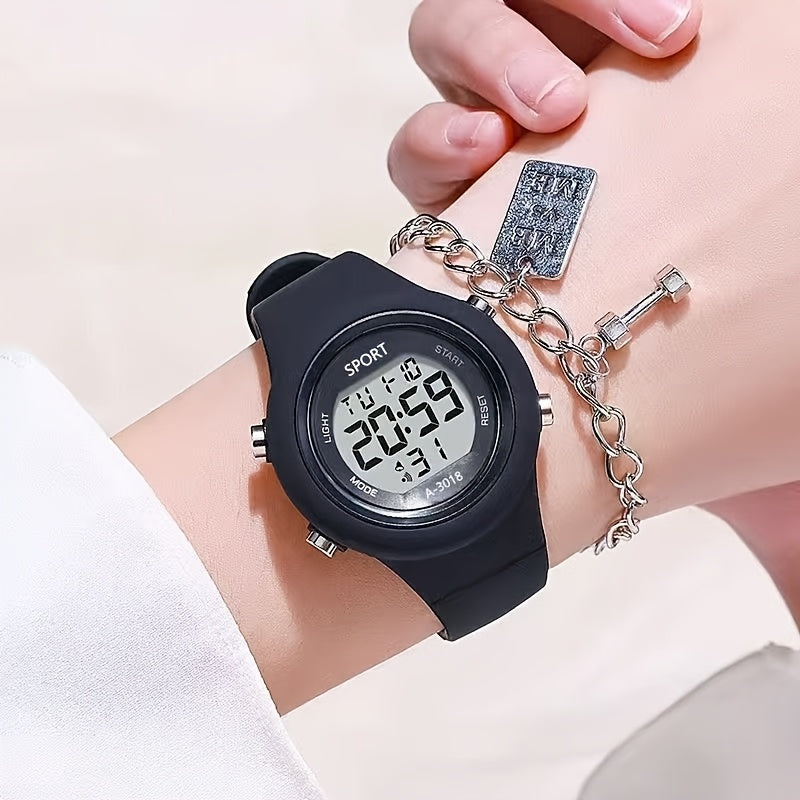 Large Digital Watch with Alarm Timer Multifunctional Luminous Stylish