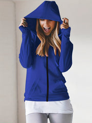 Warm Zip Up Hoodie With Pockets for Women