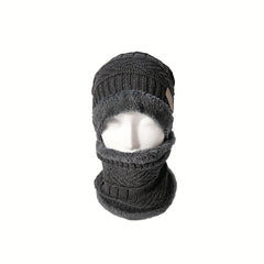 Thickened Woolen Knitted Pullover Hat Plus Velvet Autumn Winter Unisex