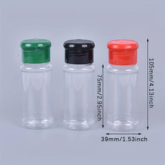 5pcs Spice Shakers Plastic Seasoning Jar, Creative Design, Salt Pepper Storage