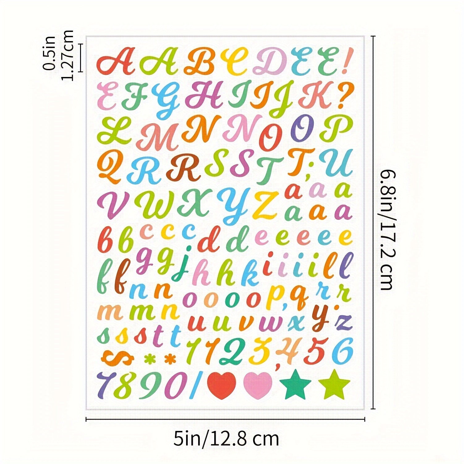 1768 PCS Colorful Alphabet Numbers Symbols Stickers - DIY Cards & Crafts