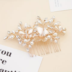 Alloy Hair Comb Faux Pearl Headdress Hair Accessories