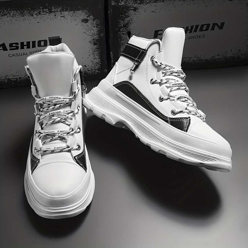 Men's Platform Lace up Boots for Casual Walking