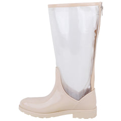 PVC Transparent Long Tube Rain Boots Wear Resistance Non Slip Water Shoes