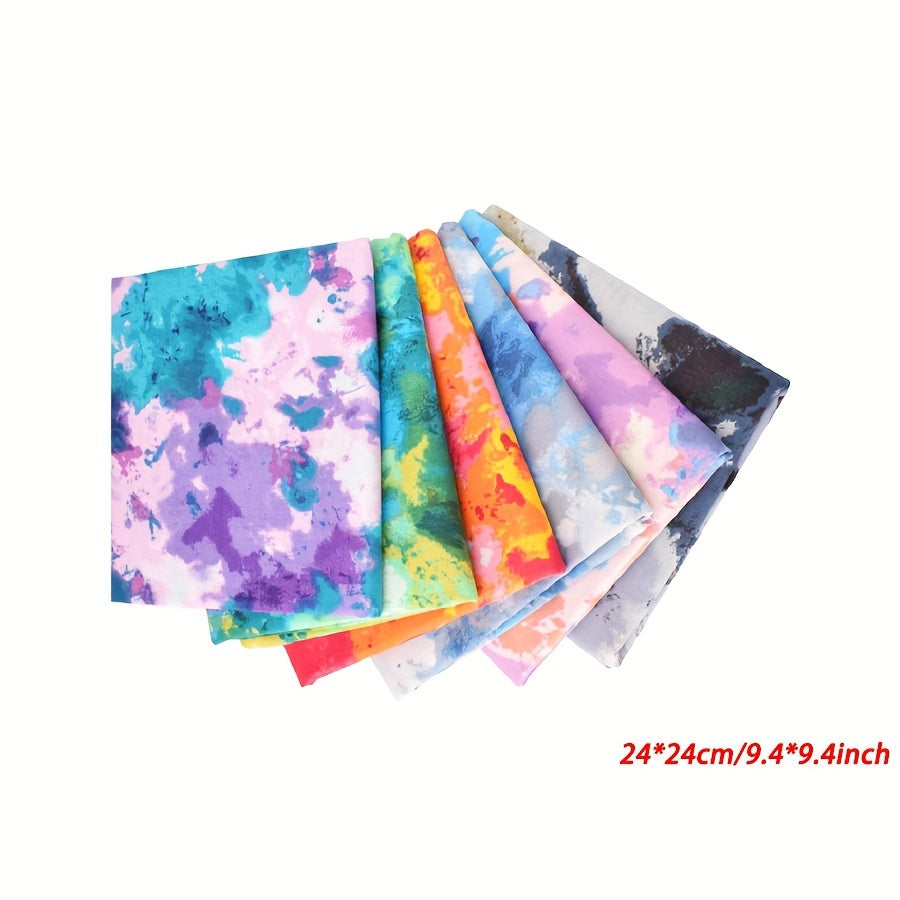6pcs Multicolor Floral Fabric Sewing Quilting Material