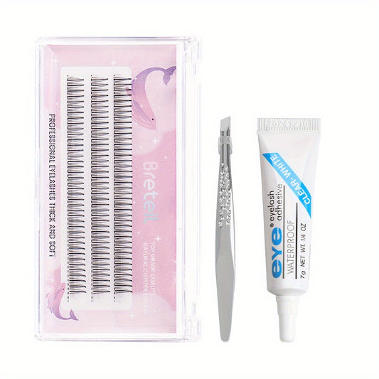 3 Rows A-shaped Lashes Cluster Grafted Eyelashes Set