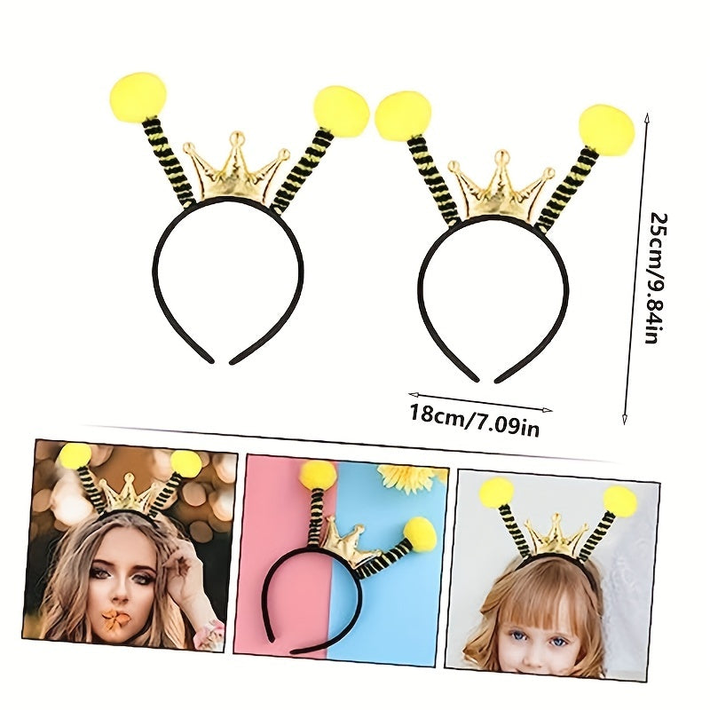Bee Headband Stuffed Animal Party Halloween Cotton Hair Ring Prop